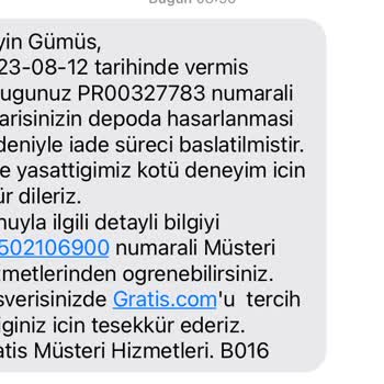 Gratis Online Ürün Depoda Hasarlandı Yalanı