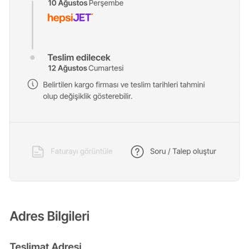 Hepsiburada Siparişim 1 Haftadır Kargoya Verilmedi