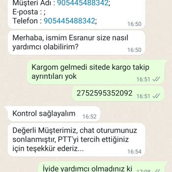 PttAVM WhatsApp Personelleri İlgisiz
