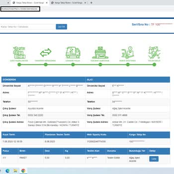 Sürat Kargo Gönderimi Başka Bir Kişiye Verdi Kimse İlgilenmiyor
