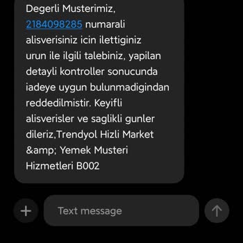 Trendyol Yemek Gelmeyen Siparişin Yapılmayan İadesi