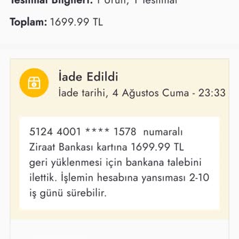 Boyner Para İadesi Gerçekleşmedi