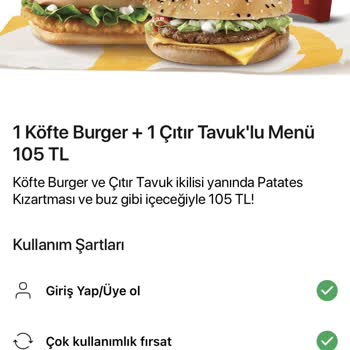 McDonald's Menüsü Hoşuma Gitmedi