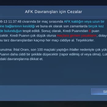 Mobile Legends Sadece Oyundan 5 Dakikalığına Çıktım?