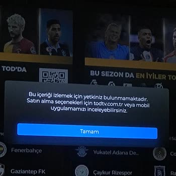 TOD Tv Tod Uygulamasında Paket Almama Rağmen Maçlar Açılmıyor