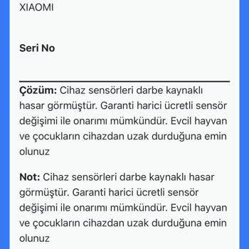 Ouno Service Ouno Servisi Garantili Cihazım İçin Ücret Talep Etti