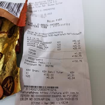 A101 Şekerlenmiş Ve Parçalanmış Dondurma