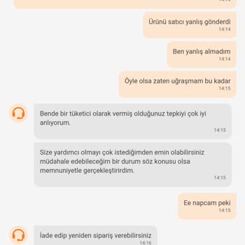 Altınpamuk Tekstil Ürün Değişimi Yanlış Ürün Gönderimi