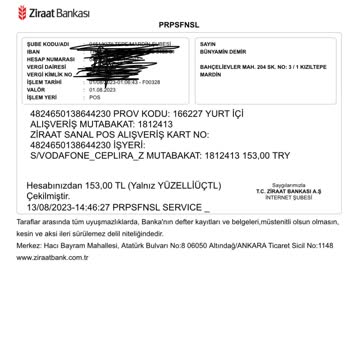 Vodafone Paramın Yemesi Ve Hiçbir Şekilde Yanaşmaması Baştan Salması