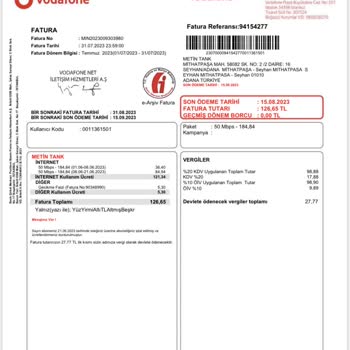 Vodafone Net Vodafone İptal Olmasına Rağmen Fatura Kesiyor