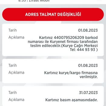 Kuryenet Kartımı Bana Teslim Etmiyor.