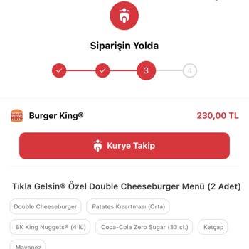 Burger King Fazla Ödeme Alınması