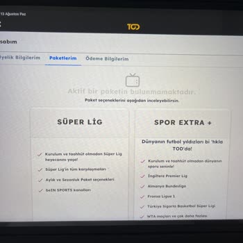 TOD Tv Tod Üyelik Paket Aktivasyonu