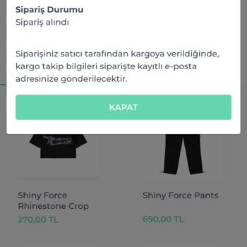 Shiny Force Ürünüm Kargoya Verilmedi