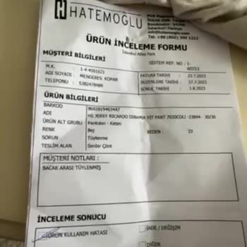 Hatemoğlu Giyim Müşteri Memnuniyetsizliği