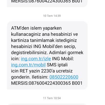 ING Yasal Hakkım Olan Belgeyi Vermemektedir