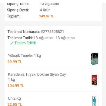 Trendyol Hızlı Market Bilgim Dışında Ücret Alınması, Teslimat Ücreti