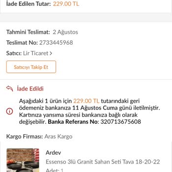 Trendyol Ardev Firmasi Hiç Hoş Değil