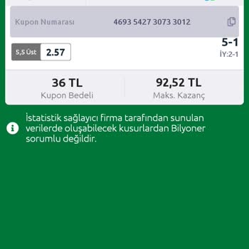 Bilyoner Kupon Kazancım Yüklenmedi