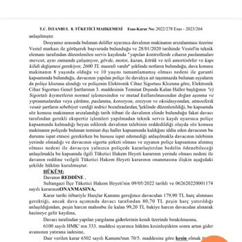 Türkiye Sigorta Mahkeme Kararına Rağmen Ödeme Yapılmaması
