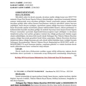Türkiye Sigorta Mahkeme Kararına Rağmen Ödeme Yapılmaması