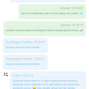 Çiçek Sepeti = İlgisizlik, Özensizlik, Memnuniyetsizlik