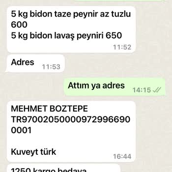 Urfa Köy Ürünleri Eksik Ürün Gönderildi