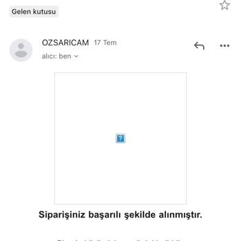 OZSARICAM Ücreti Ödenmiş Ürün Elime Ulaşmadı