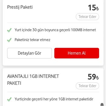 Vodafone Alınamayan Paylaş 50Gb