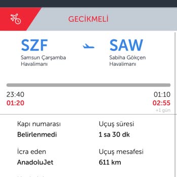 Anadolu Jet 3 Saat Gecikme Tazminat