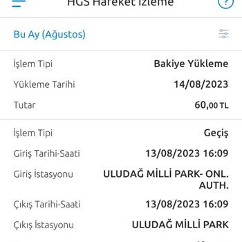 Uludağ Milli Parkı Uludağ Milli Park HGS Geçiş Sorunu.