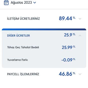 Turkcell TÖHAŞ Geç Tahsilat Bedeli