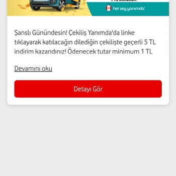Vodafone Hediye Çarkının İnternet Vermemesi