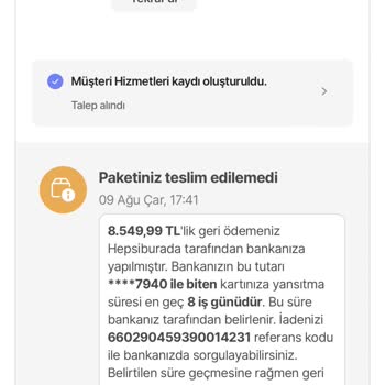 Hepsiburada İzinsiz Ürün İadesi