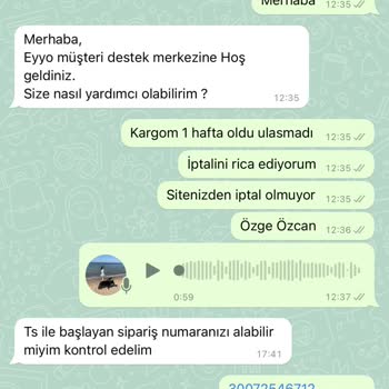 Eyyo Parayı İade Etmiyor Ve Hayali Kargo Firması İle Çalışıyor!