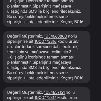 Koçtaş Sipariş İptali - 21 Gün Süren Çalışma Aşaması