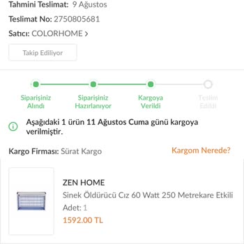 Sürat Kargo Kargom Teslim Edilmiyor
