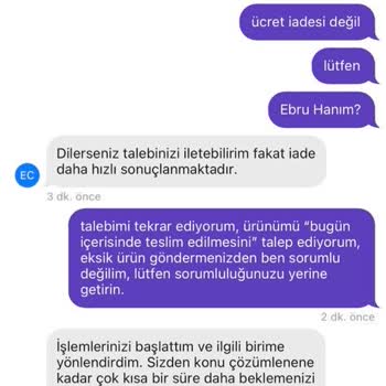 Getir Eksik Ürün Teslimi Umursamazlığı!