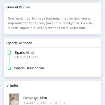 Qafiye Prive Siparişimin Kargoya Verilmemesi
