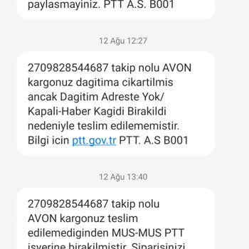 PTT Kargo Ürünü Teslim Etmedi
