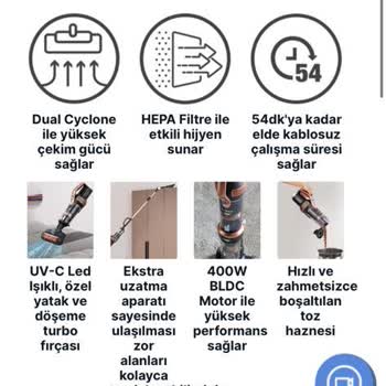 Fakir İnovax 2 İn 1 Dikey Şarjlı Süpürge
