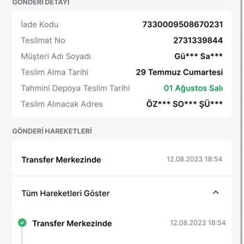 Trendyol Para İademin Yapılmaması