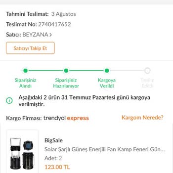 Trendyol Ürün Teslim Edilmemesi