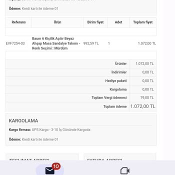 Evform Aldığım Mutfak Masasıyla İlgili Sorun