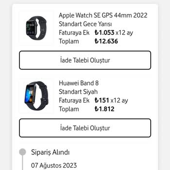 Vodafone Yanıma Uygulaması Kargolama Süreci
