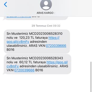 45 Günde Teslim Edilemeyen Gönderi (Aras Kargo)