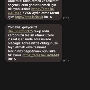 Aras Kargo Bereç Şubesi Sipariş Teslimatı