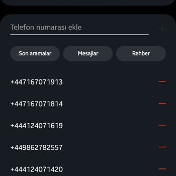 Vodafone +44 SMS Engelleme