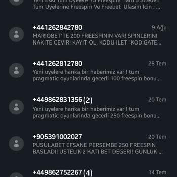 Vodafone +44 SMS Engelleme