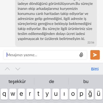 Beylerbeyi Profiterol Teslim Edilmeyen Ürün Teslim Edildi Denildi. Ücret İadesi Yapılmadı